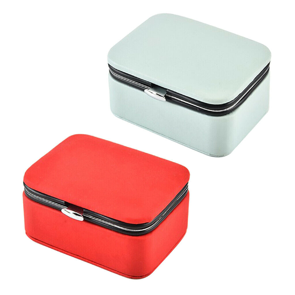 2x Jewelry Gift Box Necklace Ring Pendant Trinket Jewelry Organizer Showcase