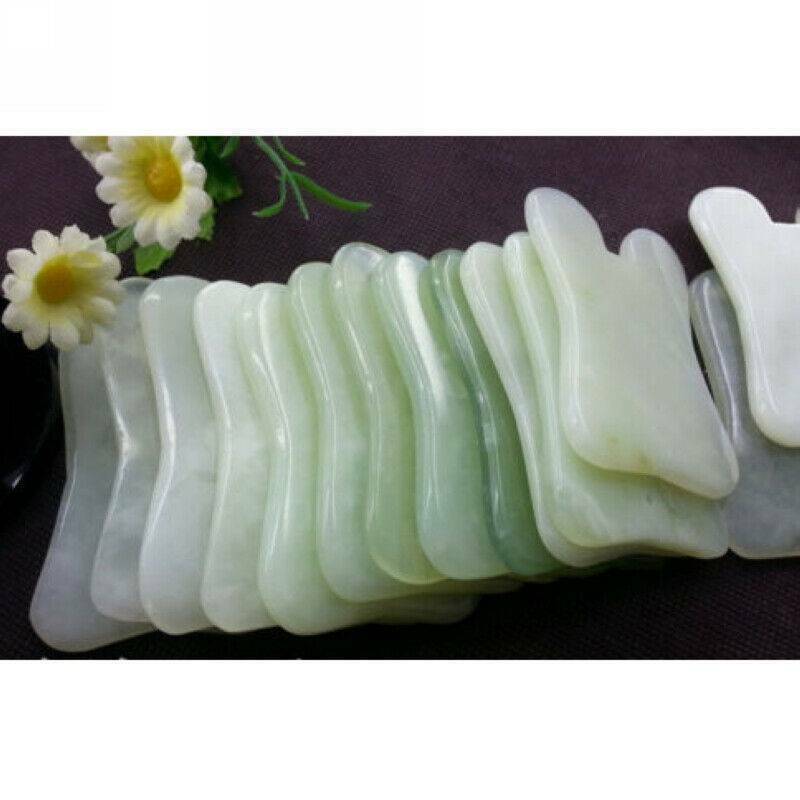 Guasha Facial Jade Roller Face Thin+Body Gua Sha Board Massager Tool Portable US