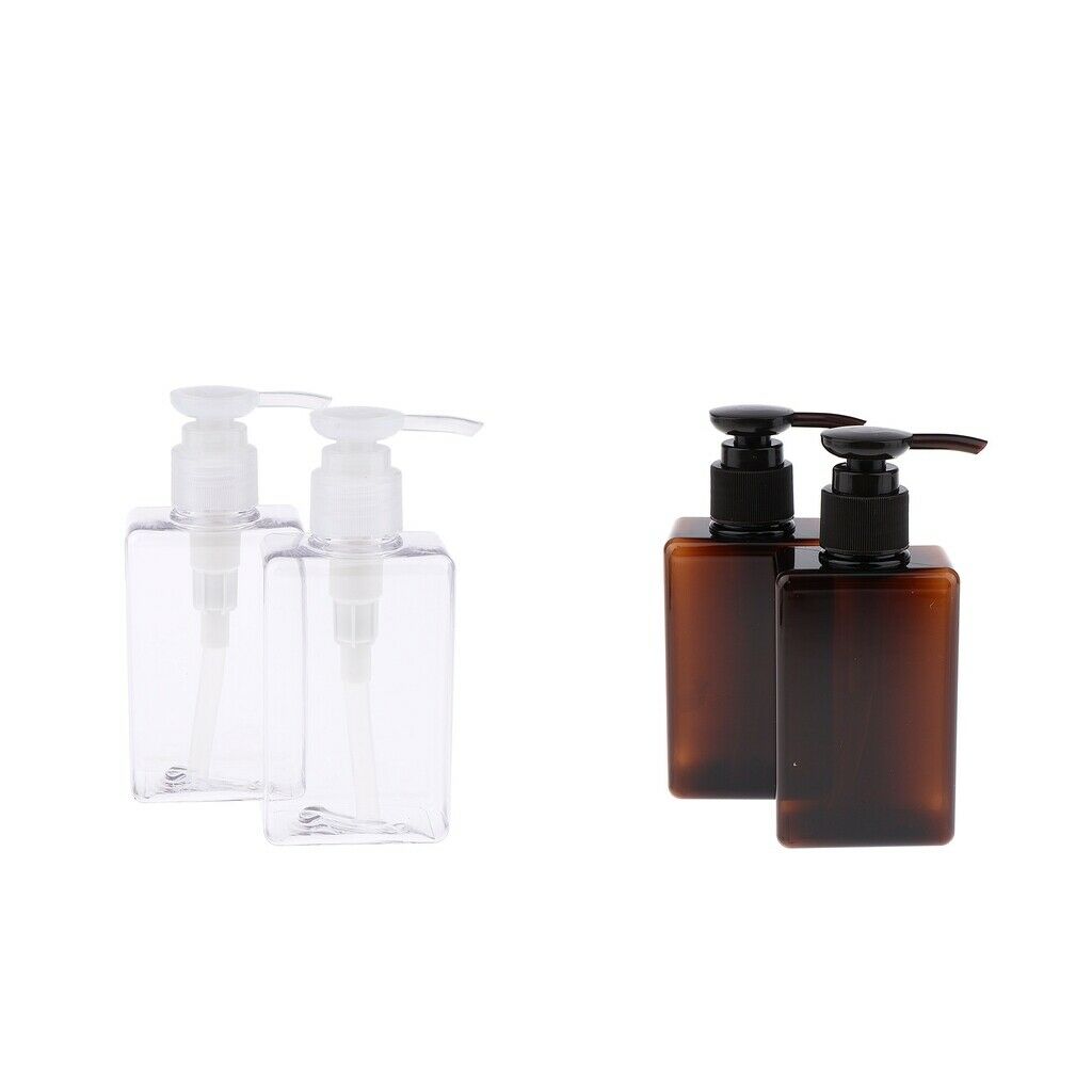 4 Pieces 150ml PET Empty Press Pump Bottle Holder for Essence Foam Emulsion
