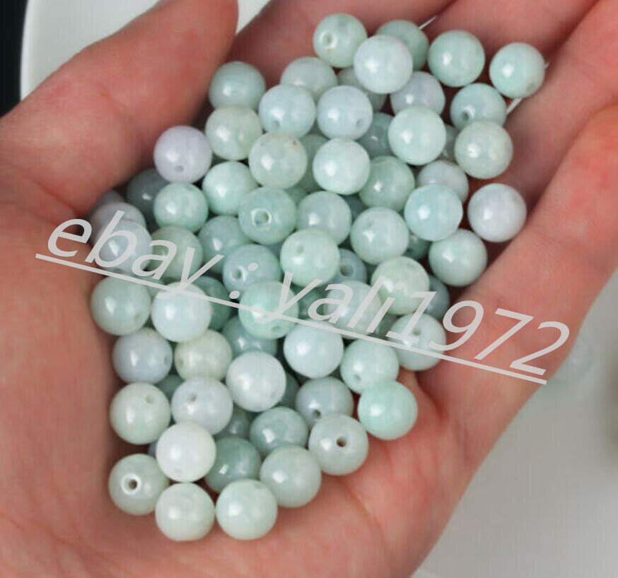 Wholesale 100PCS 7-8mm 100% Natural A grade Jade Jadeite Round Loose Beads