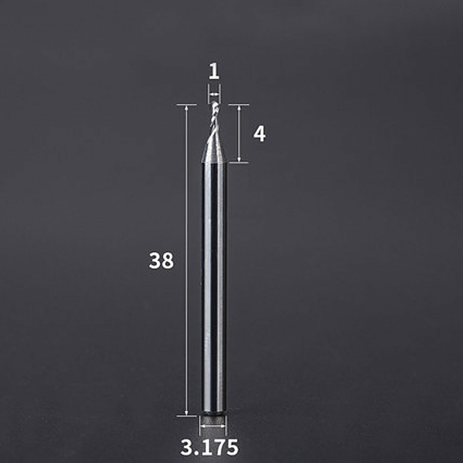 5 x 1.0mm 1mm  2 Flute Carbide Ball Nose End Mills Router CNC Bit 4mm CEL