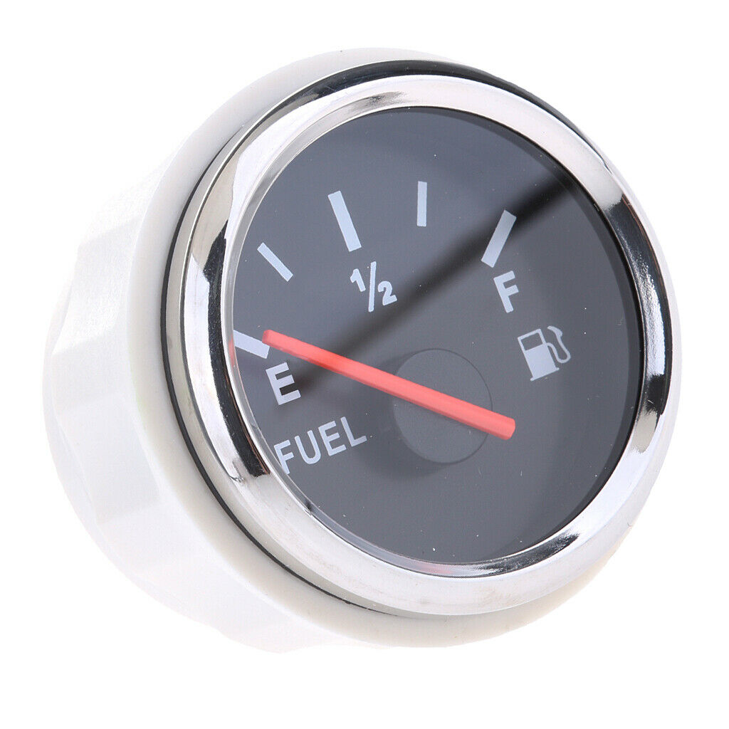 2" Universal Marine Boat Fuel Oil Tank Level Gauge Meter IP67 Waterproof