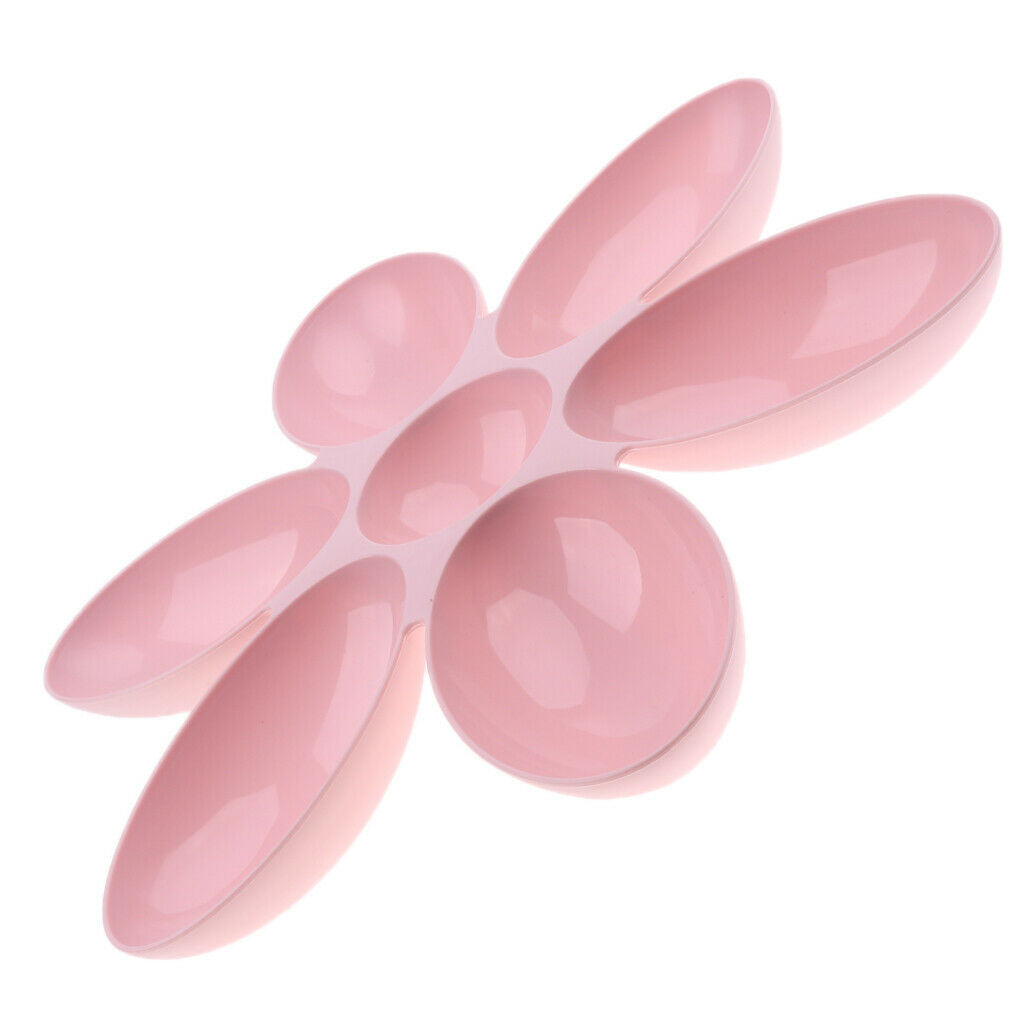 Pet Puppy Kitten Flower-shape Bowl Interactive Food Feeder Healthy Dish Pink