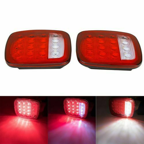 LED Tail Lights Rear Brake Lamps Turn Stop Reverse For Jeep Wrangler TJ CJ 76-06
