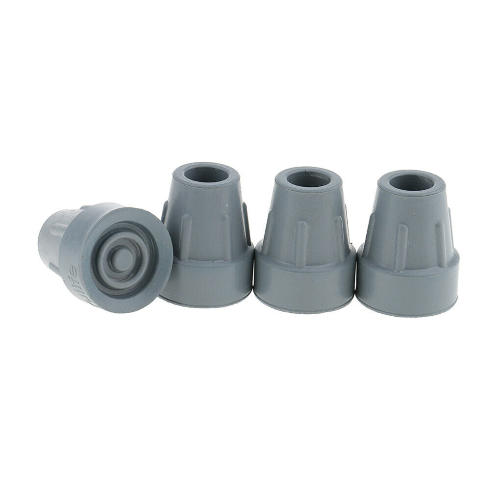4Pcs Anti-skid Walking Stick Tip Protector Rubber Crutch Tips Grain Cane Pad