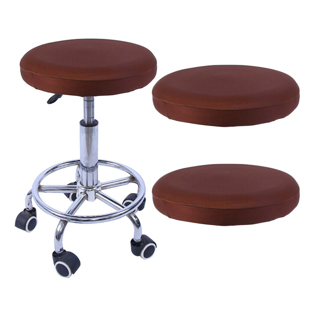 2Pcs Bar Stool Covers Round Chair Seat Cover Protector Slipcovers