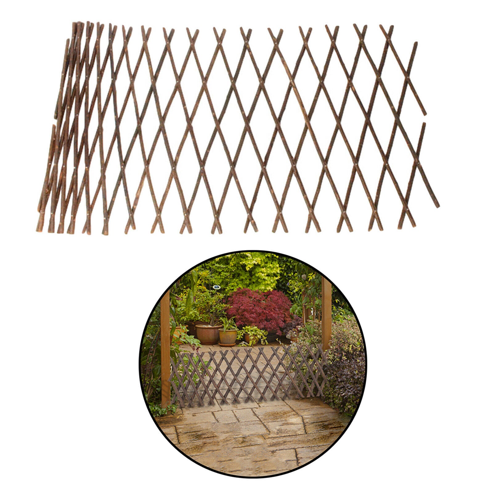 Expandable Wooden Garden Fencing Trellis Plant Lattice Fence Panel Screen