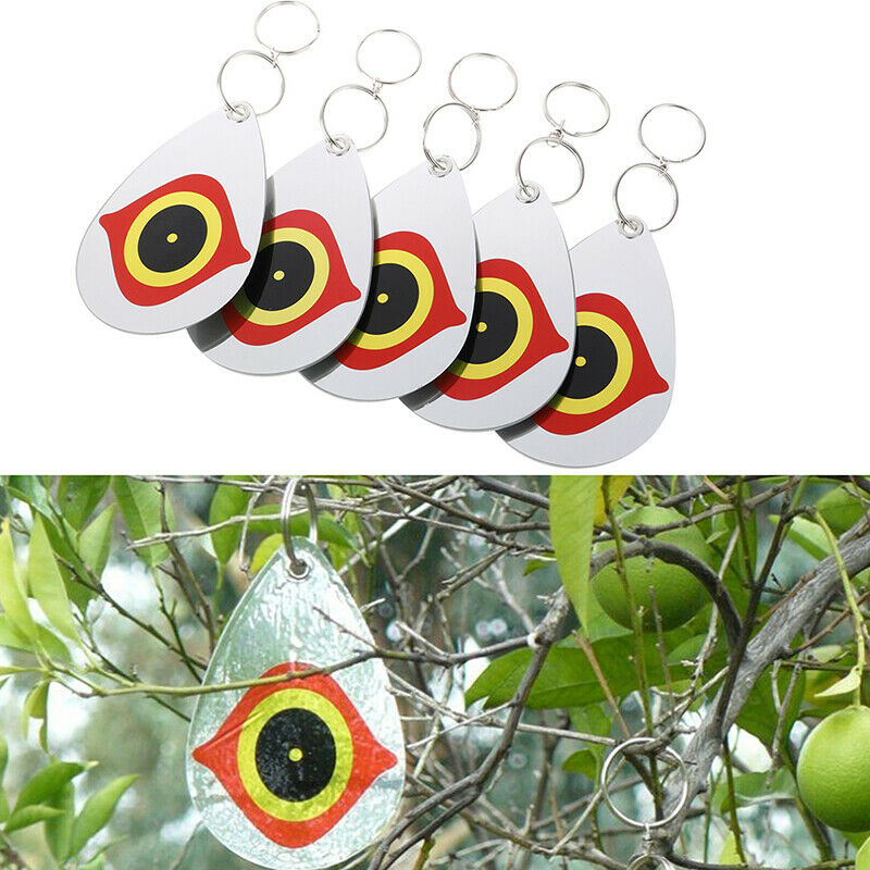5Pcs Bird Repellent Diverter Discs Scarer Eye Scare Birds Away Pest DeterreDD