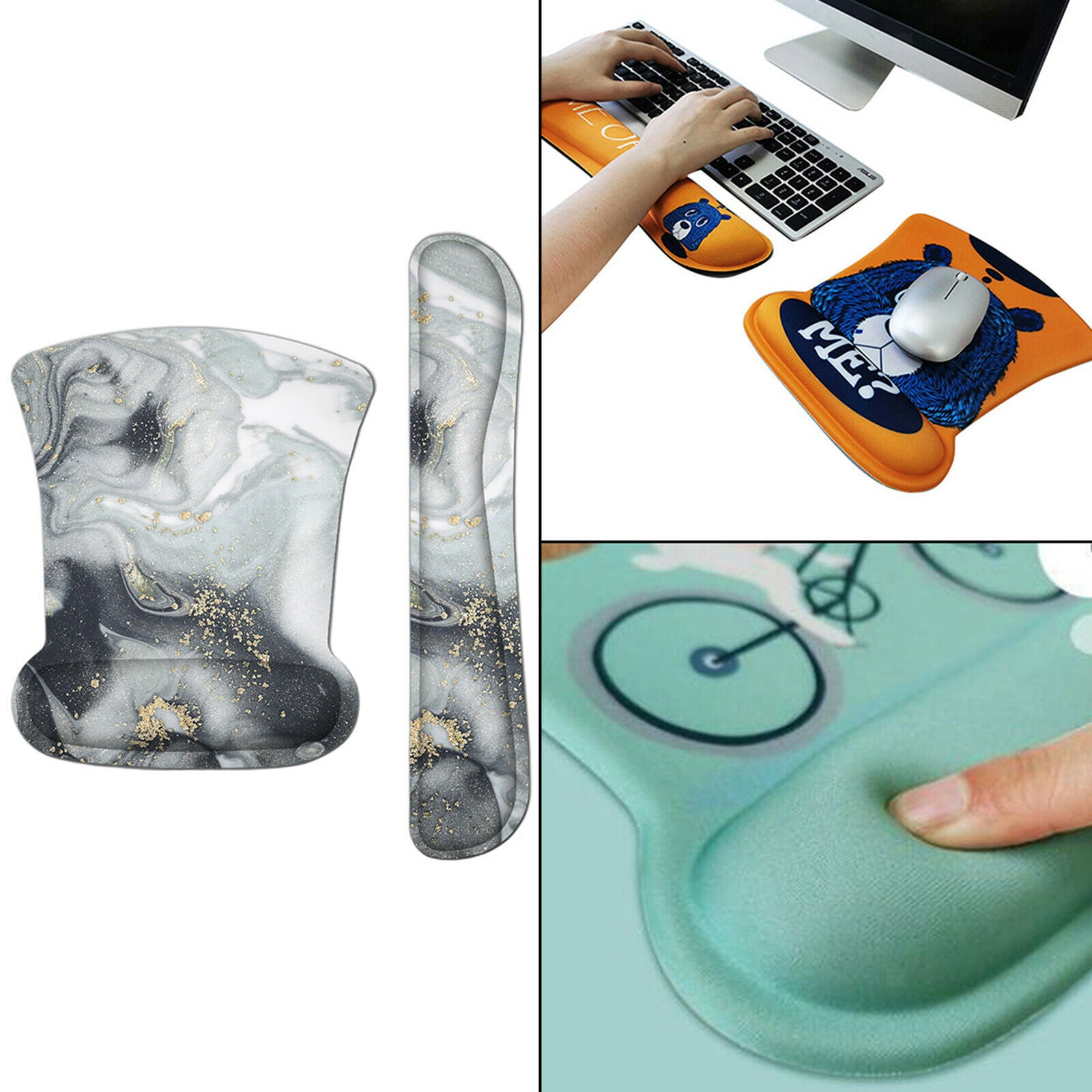 Computer Mouse Pad Easy Typing Computers Laptop Bracer Foam Memory Foam, for