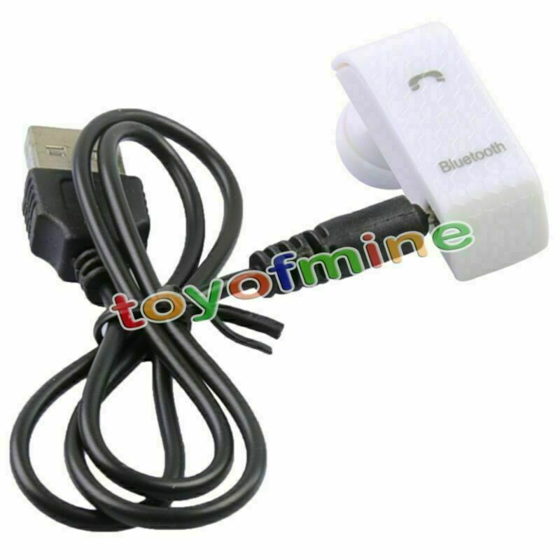 Universal White Bluetooth Handsfree Headset Earphone for Mobile Phone
