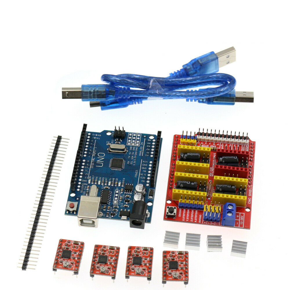 Cnc Shield V3 Expansion Board + 4Pcs A4988 + R3 Engraving Machine Kit Uno