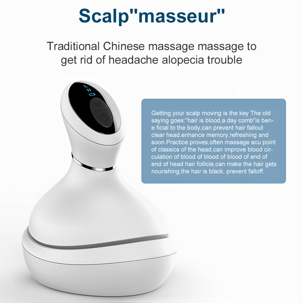 Electric Scalp Massager Head Body Massage Stress Relax Spa Therapy Hair Growth