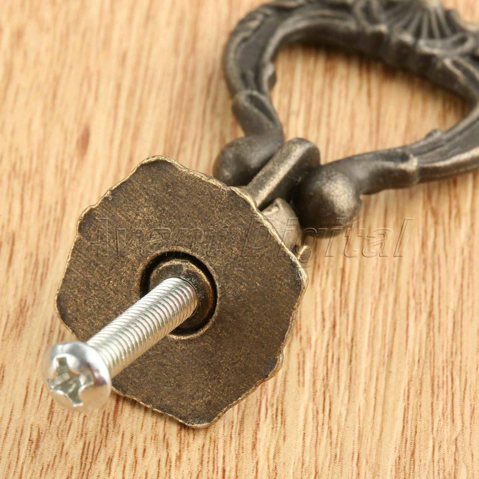 Retro Wood Box Drawer Wardrobe Pull Ring Cabinet Door Pull Knob Handle Hardware