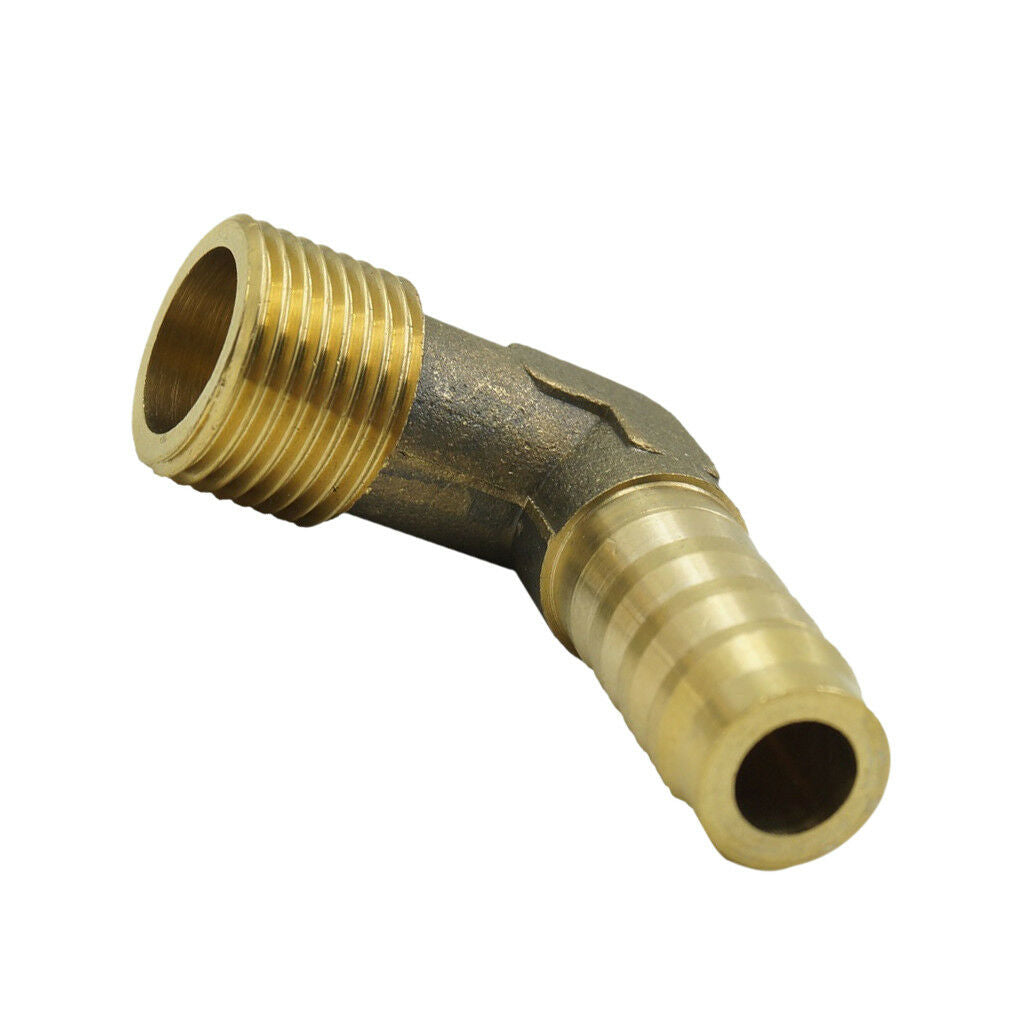 Brass Hose Quick Release Thread Joint Coupler Connector Male Elbow 3/8 6mm