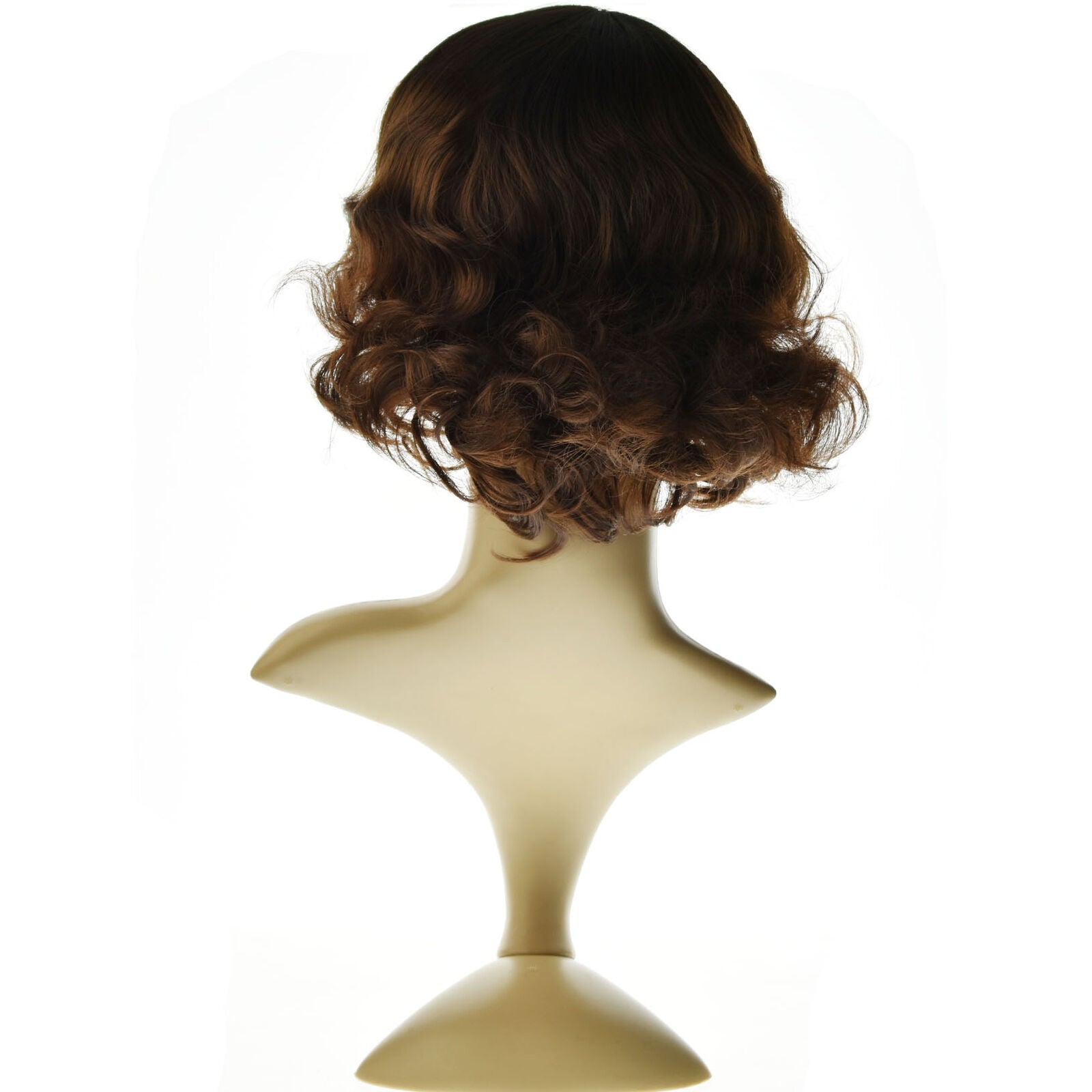 Men Wigs Dark Brown Long Curly Waves for Man Heat Resistant Synthetic Hair