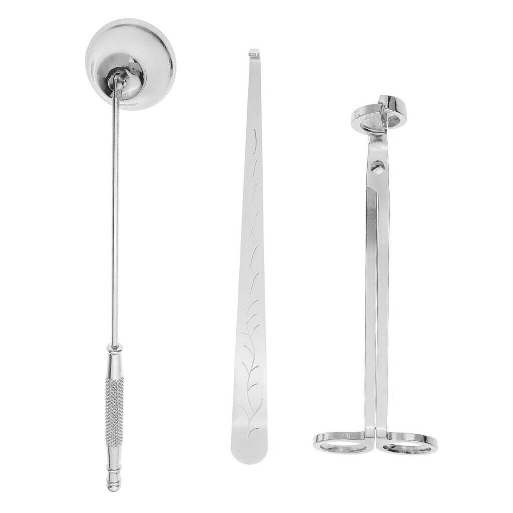 3 candle accessories set candle   scissors candle   spoon candle snuffer