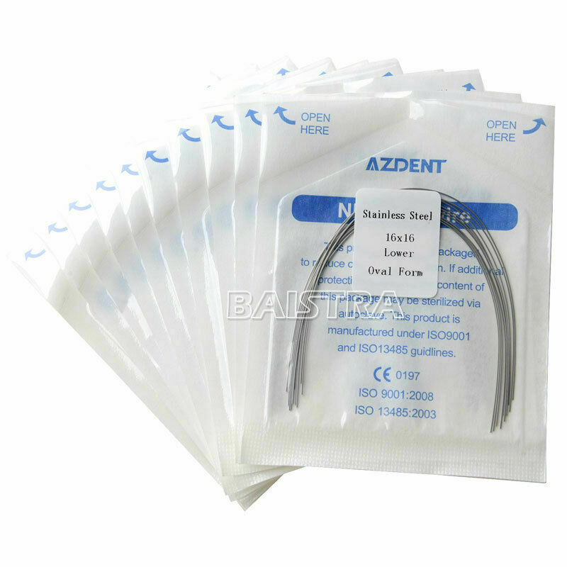 30 X AZDENT Dental Orthodonic Stainless Steel Arch Wire Rectangular 16X16 Lower