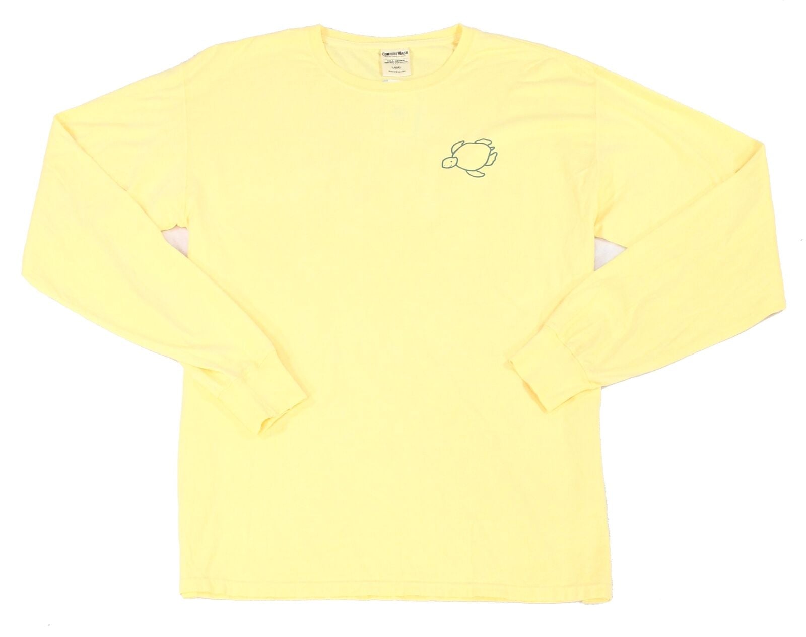 Comfort Wash Mens T-Shirt Yellow Medium M Shelly Cove Sea Turtle Tee $36- 144