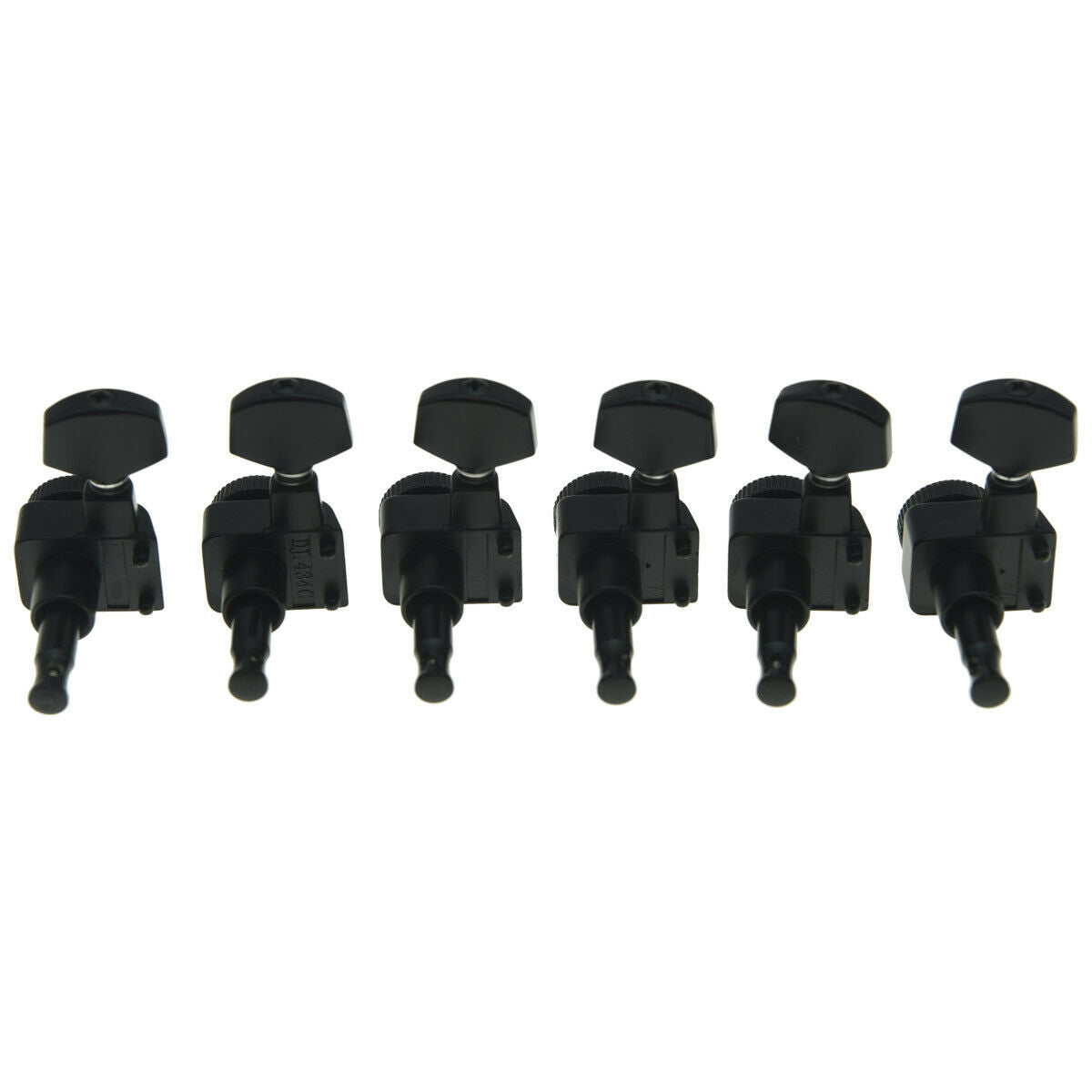 Black 6 Inline 2 Pin Locking Tuning Keys Pegs Tuners Fits USA Fender Strat Tele