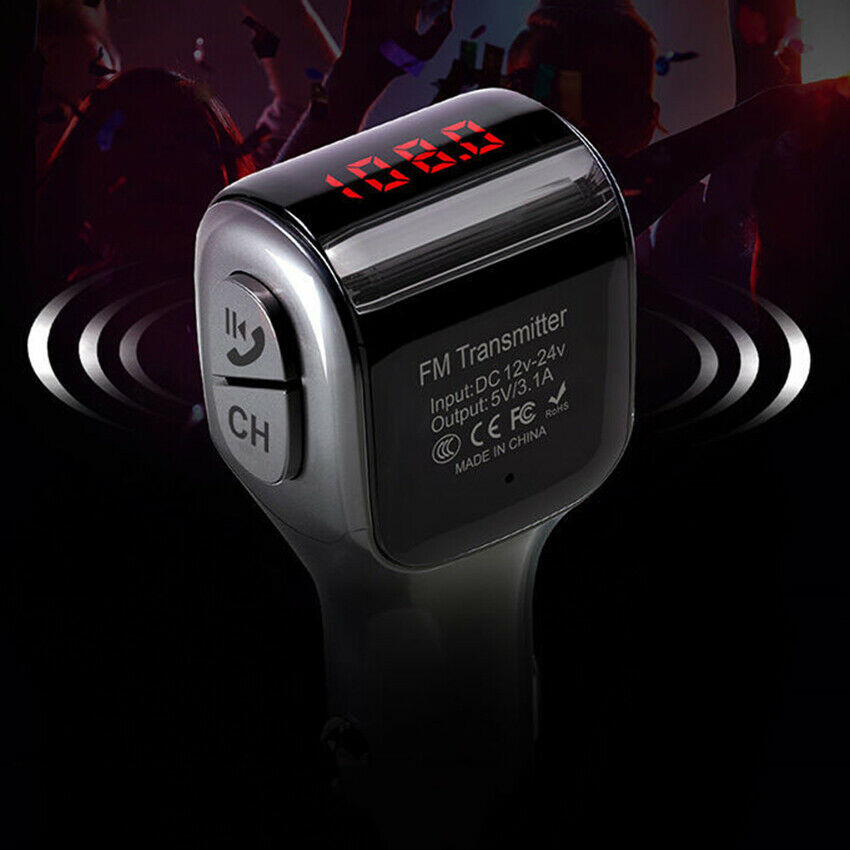 Wireless Bluetooth Car Kit FM Transmitter Radio MP3 Music Player USB Charger