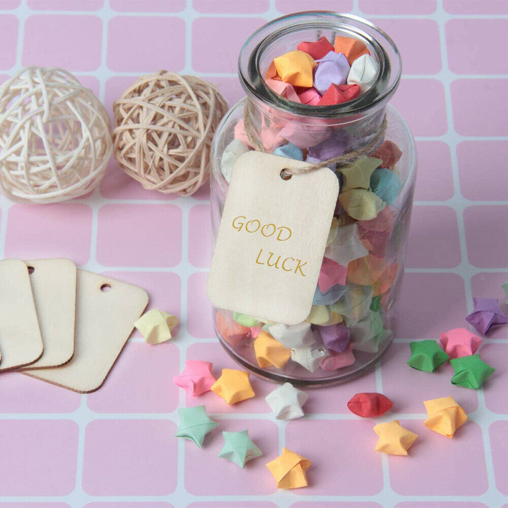 50x Blank Wooden Tags Home Party Holiday Craft Wood Plaque Embellishment