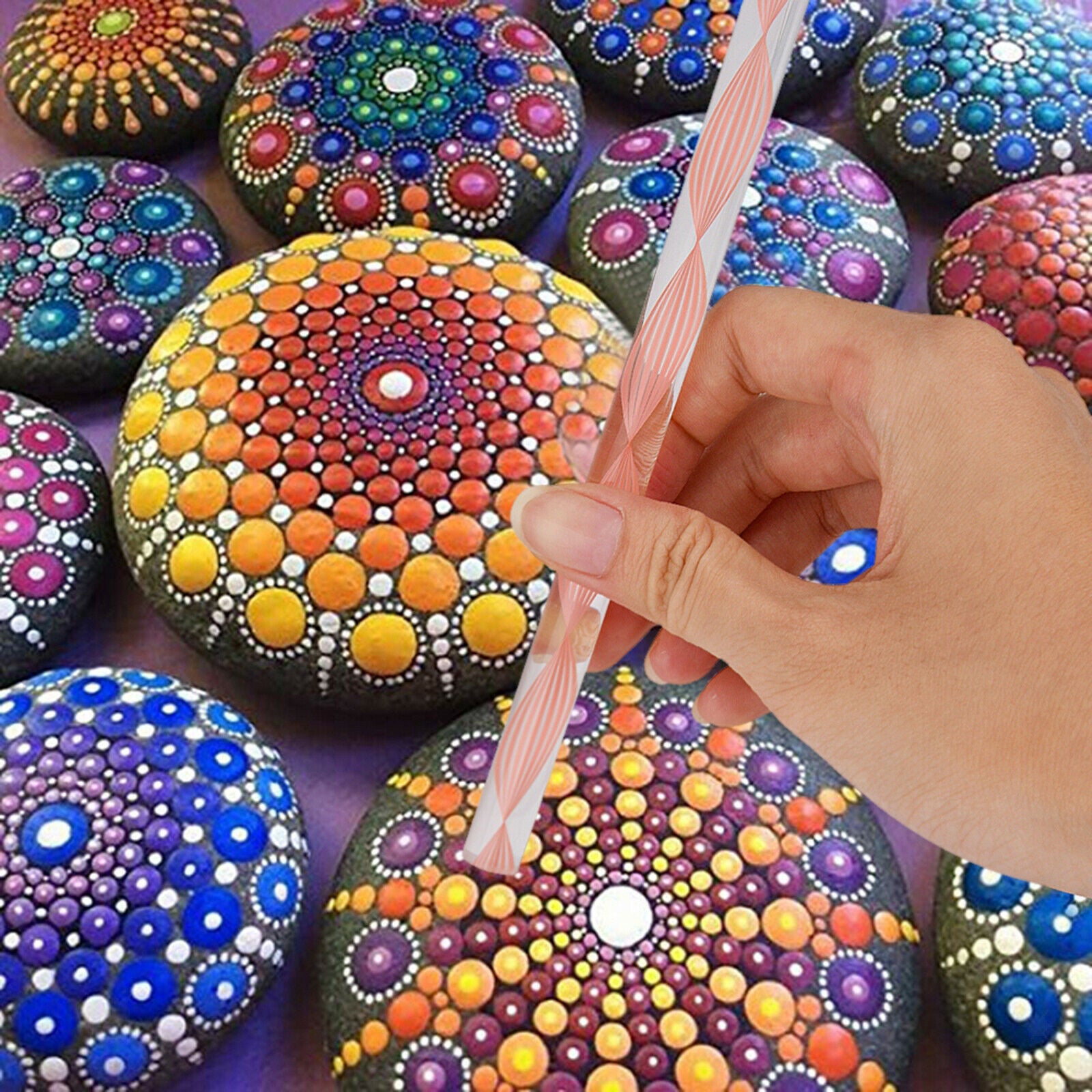 25Pcs Durable Dotting Painting Tools w/ Mandala Set Pen Dotting Ball Stylus