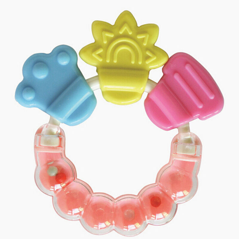Healthy Baby Kids Rattles Biting Teething Teether Balls Toys Circle Rin.l8