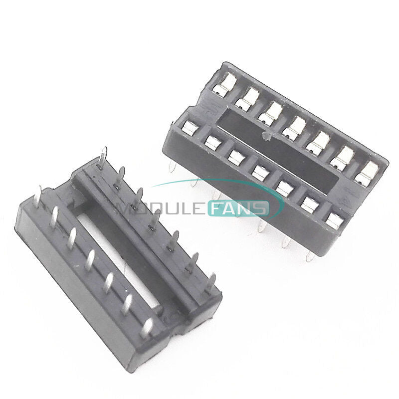 50PCS 14 Pin 14P Integrated Circuit IC Sockets Adaptor Solder Type DIP14