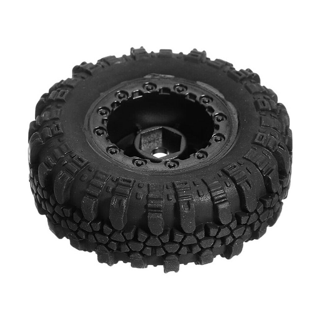 4pcs 1.0 inch Micro Wheel Rims Tires Fit for Axial SCX24 90081 RC Crawler Car