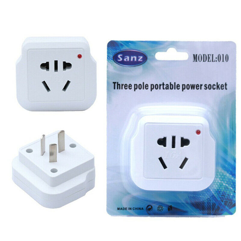 Universal AC Plug Adapter AC 250V 16A Converter 2 Round Pin Socket Suitab.l8