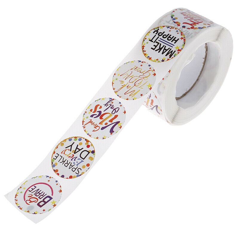 500 Pcs Reward Stickers Roll Cute Motivational Sayings Removable Stickers.l8