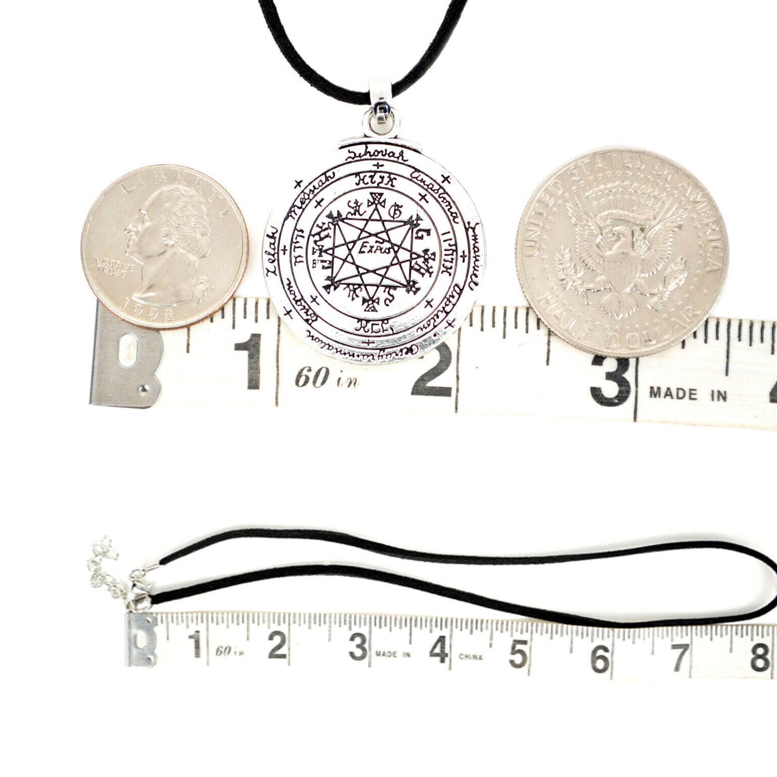 Amulet Pendant Necklace Talisman Good Luck Key of Solomon Pentacle Seal Pendant