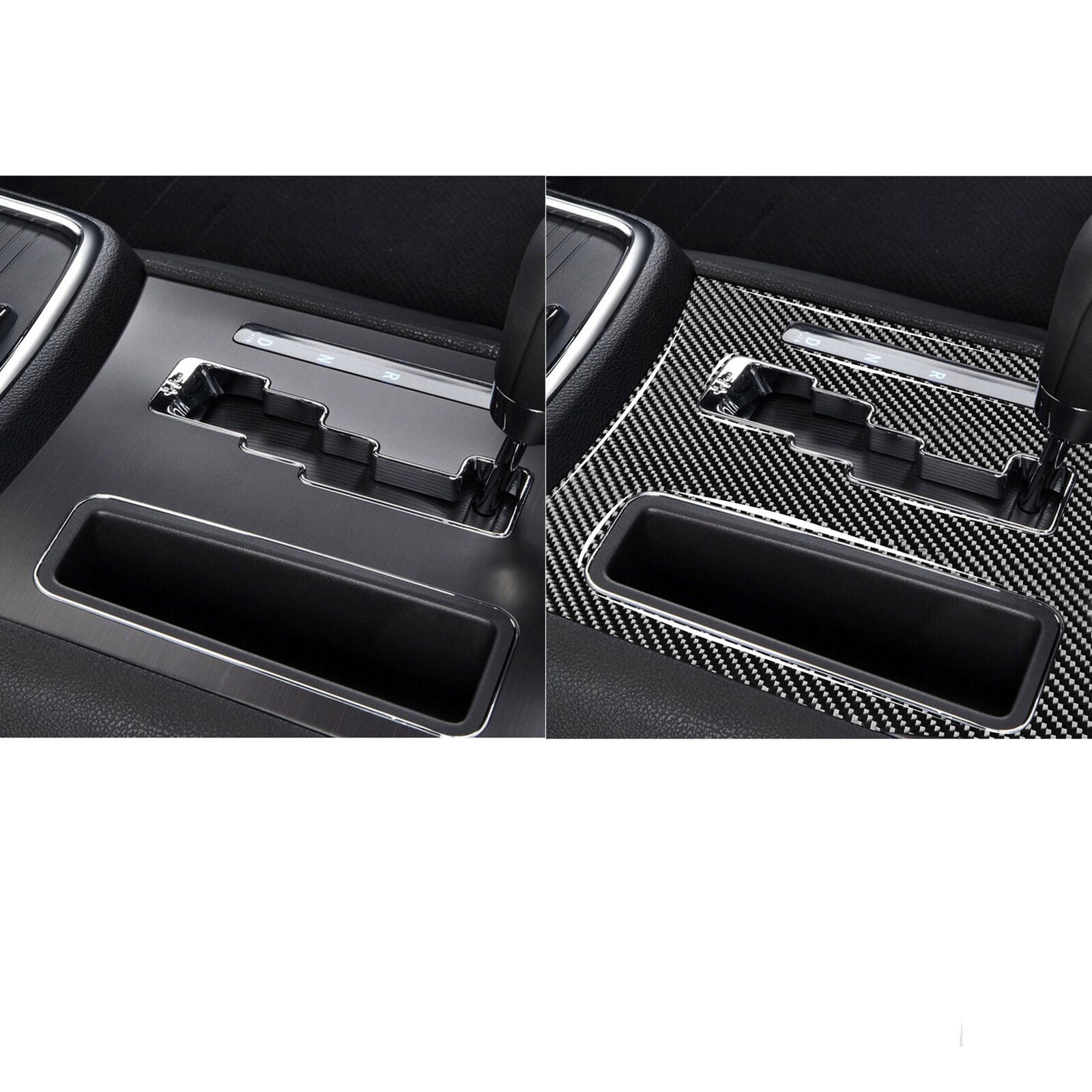 Carbon Fiber Automatic Gear Shift Panel Cover Trim For Dodge Charger 2011-2014