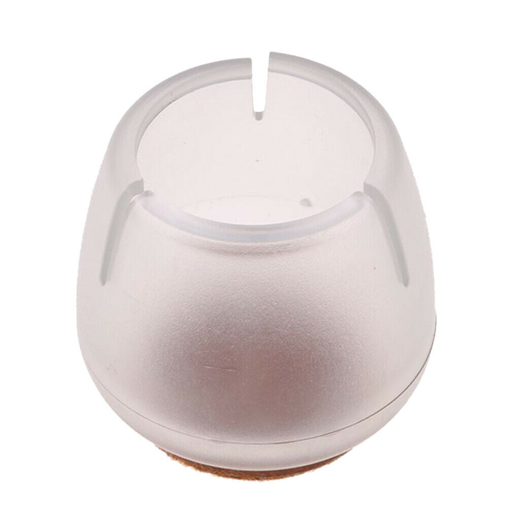 30 Pieces Clear Chair Leg Floor Protectors Furniture Pads Round Leg 17-21mm
