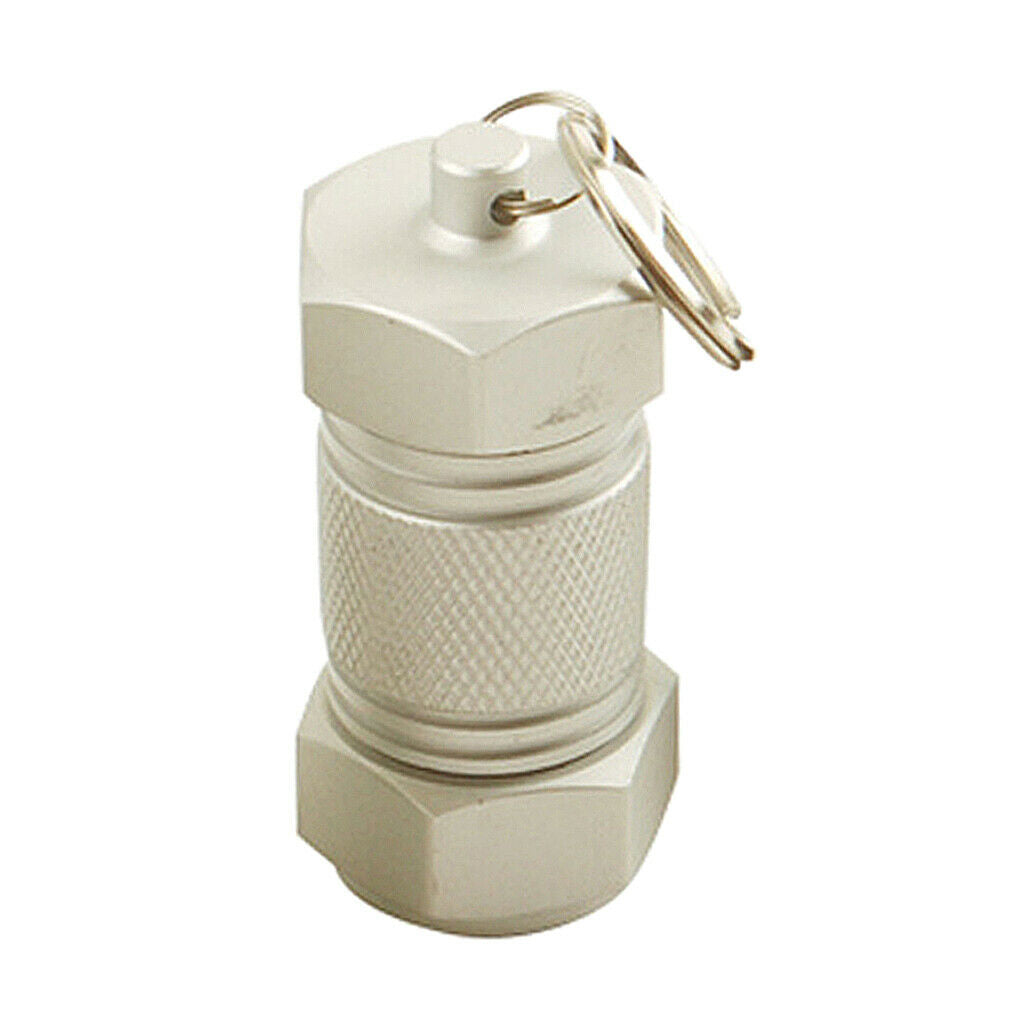 Mini Waterproof Pill Box Case Container Capsule Keychain Key Fob Holder