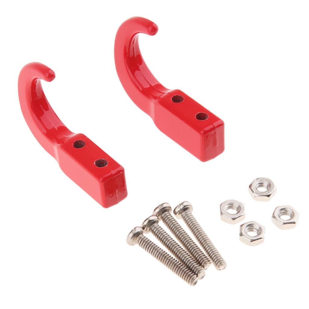2pcs Exquisite workmanship RC Car Metal Bumper Hook Towing Decoration for RC