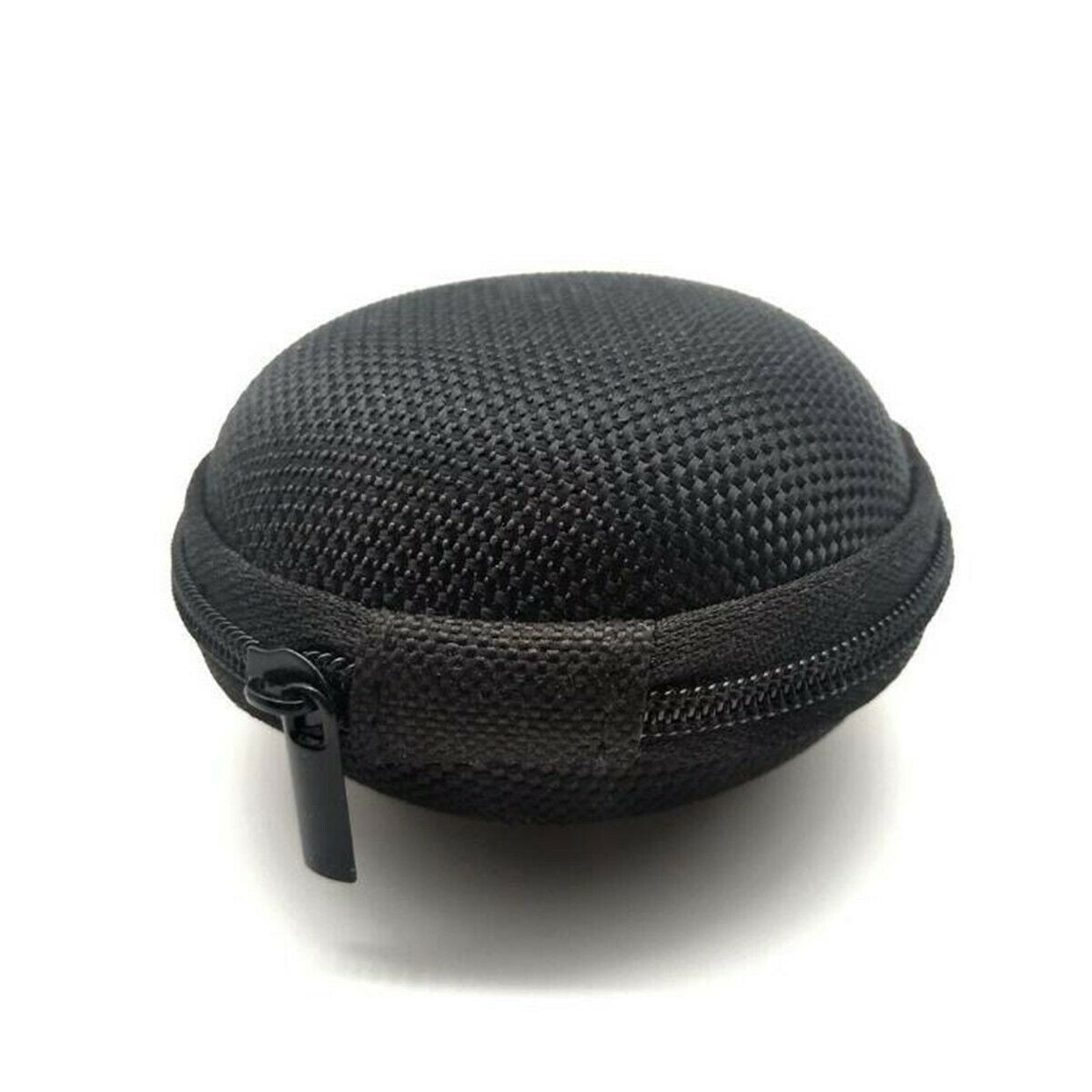 Black Portable Zipper Travel Round Watch Case Holder for  Wristwatch Protection