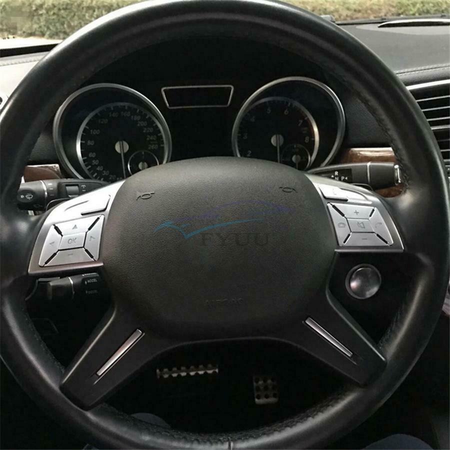 12× Steering Wheel Button Cover For 12-15 Mercedes Benz ML Class W166 X166 R231