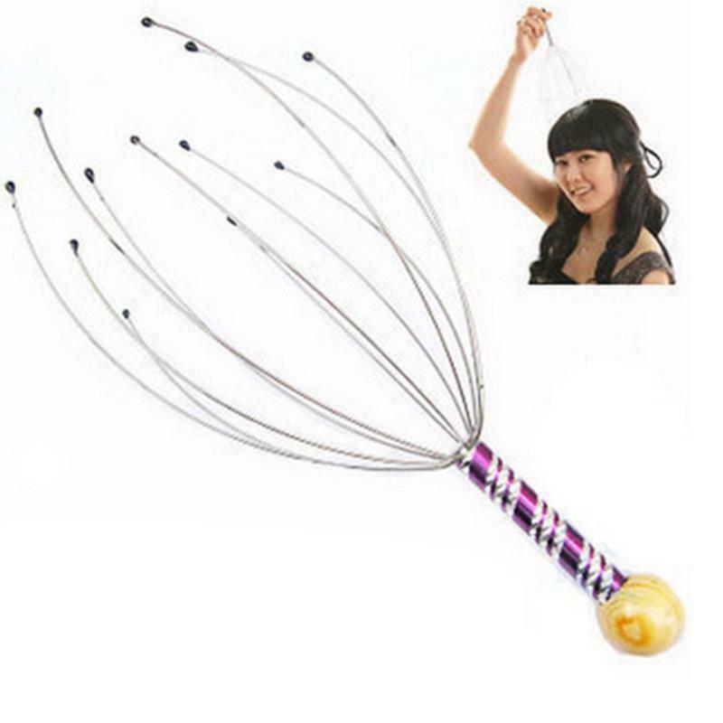 Metal Head Massager Octopus Scalp Relax Spa Headache Stimulate Blood Circula