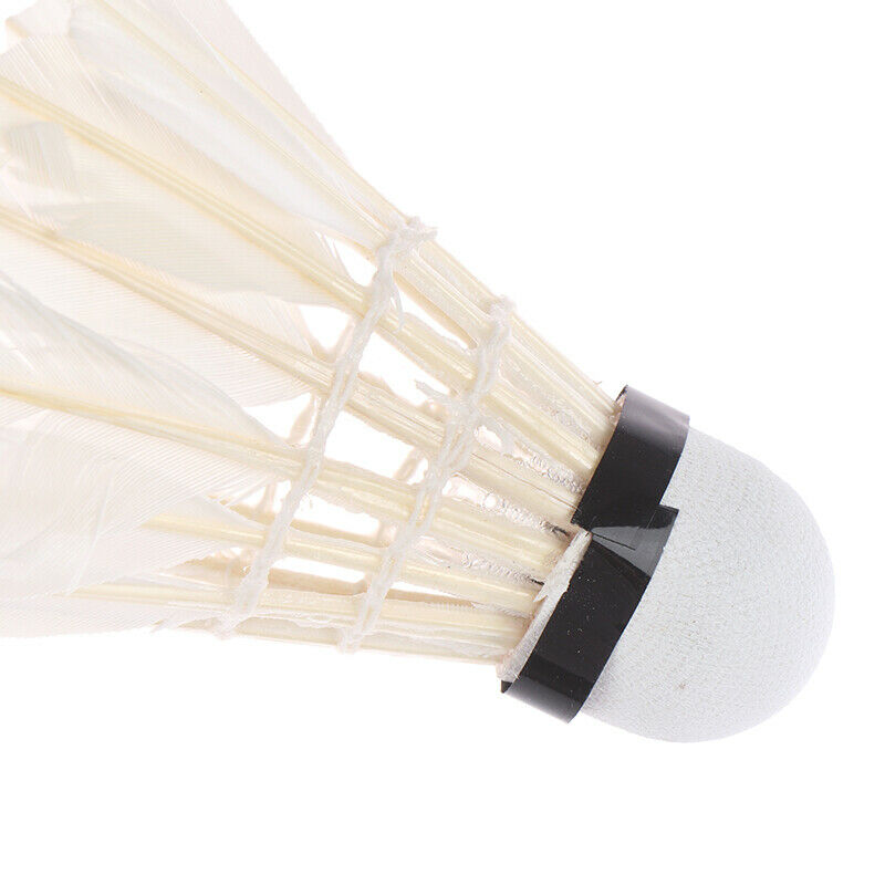 12 Pcs White Goose Feather Badminton Sport Shuttlecocks Durable Training_DD