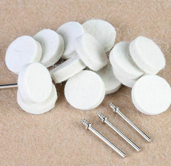 35pc 1"(25mm) Felt Polishing Wheel Polishing Buffer Pad Dremel for Rotary Tools