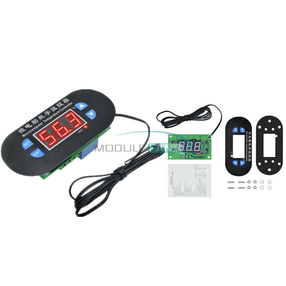 Digital Red LED W1308 Heat Cool Thermostat Temperature Controller Sensor DC12V