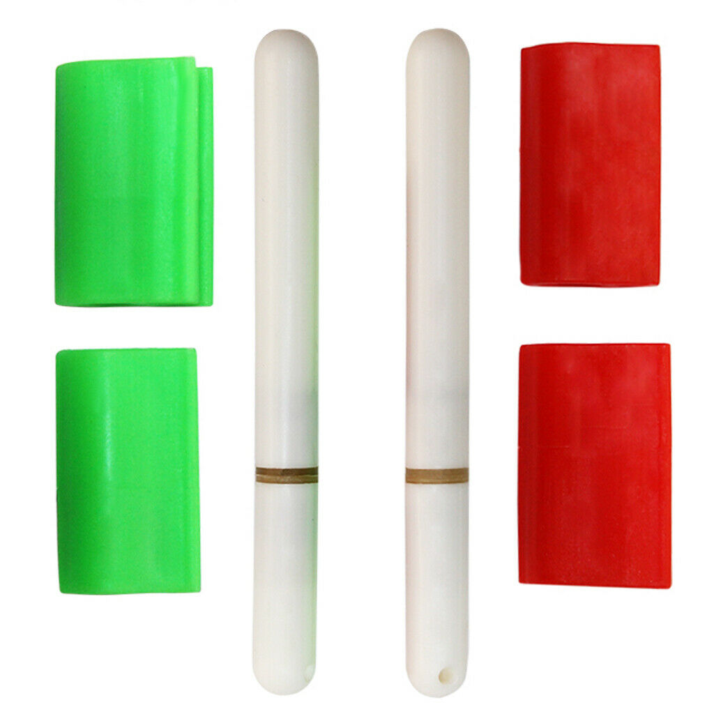 2X Fishing Rod Luminous Stick Light LED Removable Float Night Tackle Red
