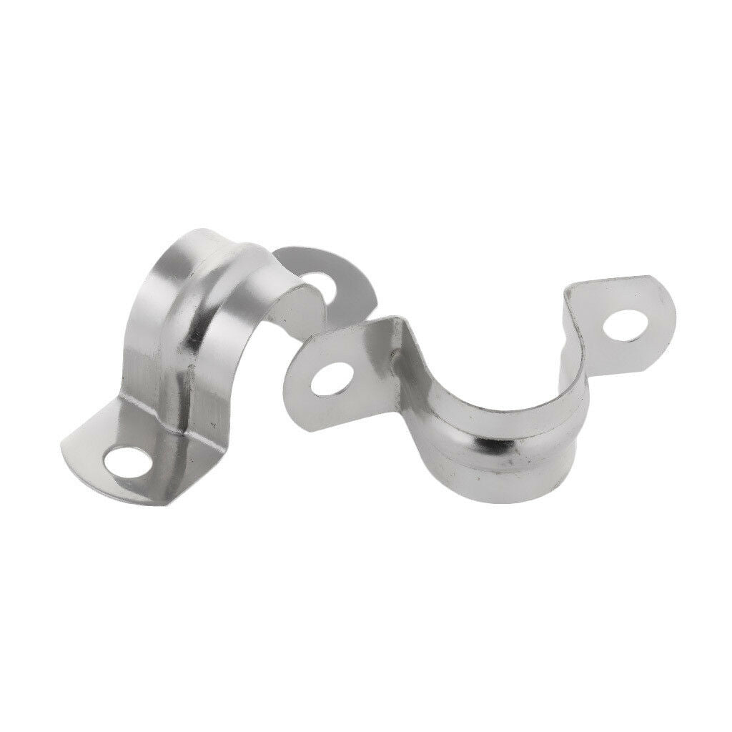4Pcs Stainless Steel Plumbing Pipe Saddle Clip Brackets U Clamps 20mm 25mm