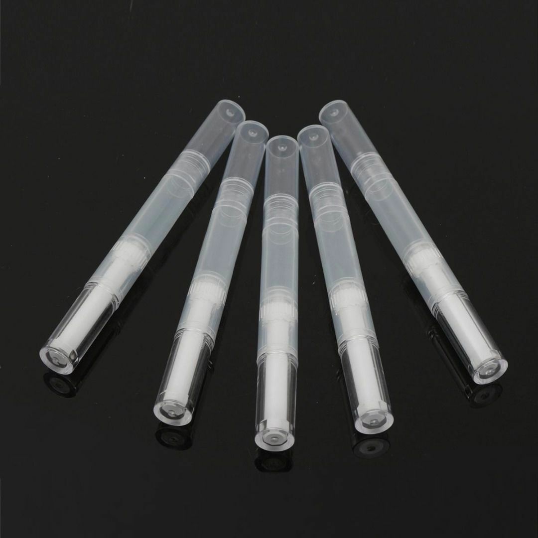 5pcs Cuticle Oil Container With Brush Lip Balm Nail polish Tube Empty Twist Pen