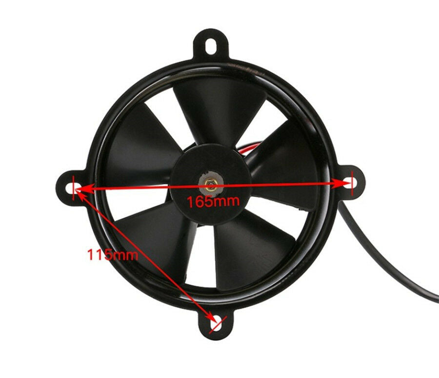 Universal Motorcycle ATV Oil Cooler Water Cooler Radiator Electric Cooling Fan