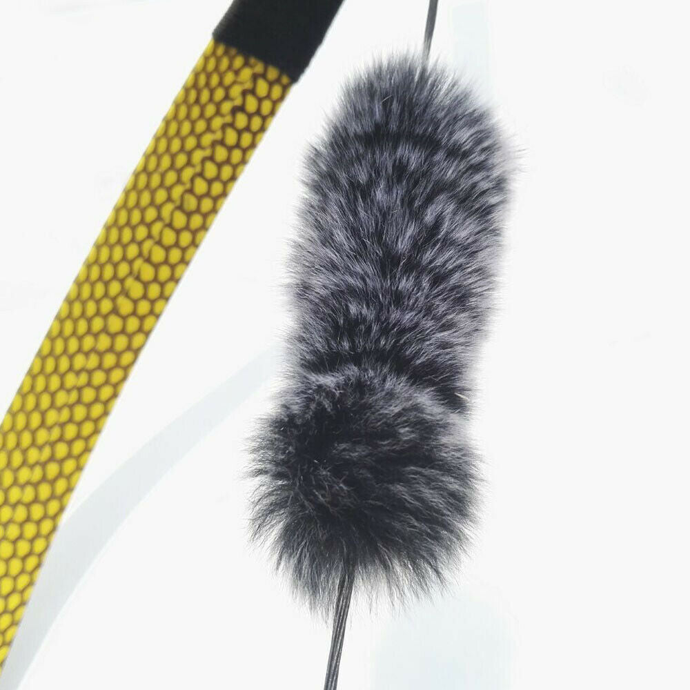 1 Pair Bowstring Stabilizer Rabbit Fur Archery Recurve Bow Longbow Silencer