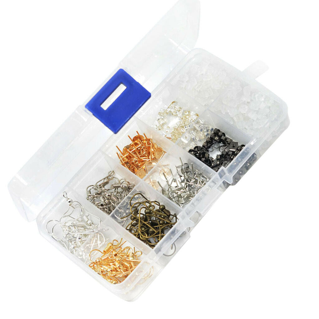 440PCS BOX Earrings Finding DIY Jewelry Supplies Earring Hooks/Backs/Posts