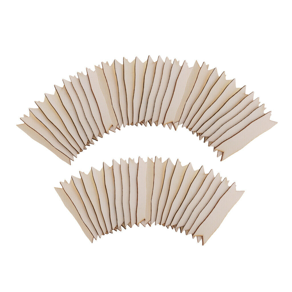 50Pcs Natural MDF Cut Arrow Shapes Blanks Signs Wooden Embellishments Crafts