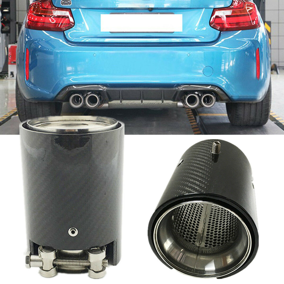 1 Pcs Car Exhaust tip For BMW M2 F87 M3 F80 M4 F82 F83 M5 F10 M6 F12 F13 X5M X6M